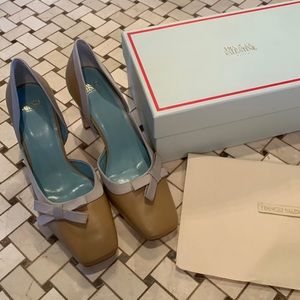 Frances Valentine Sinclair Pump Camel Soft Calf Leather 8.5 NIB New